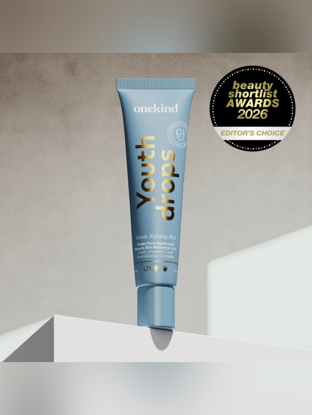 onekind Youth Drops Gentle Refining Peel - Exfoliating & Clarifying Night Serum